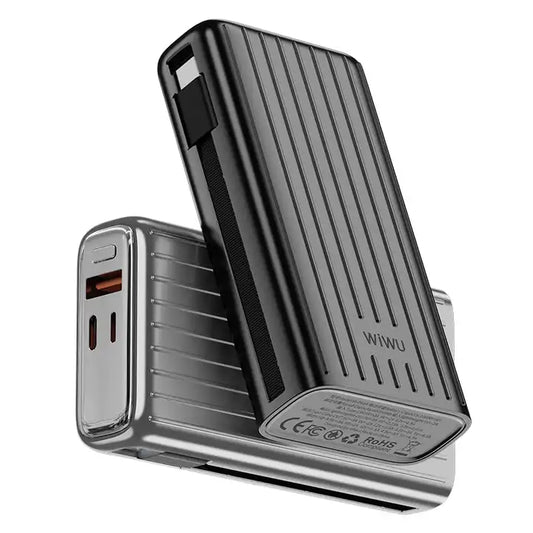 WiWU Trunk Series 10000mAh Power Bank with Built-in Cable
